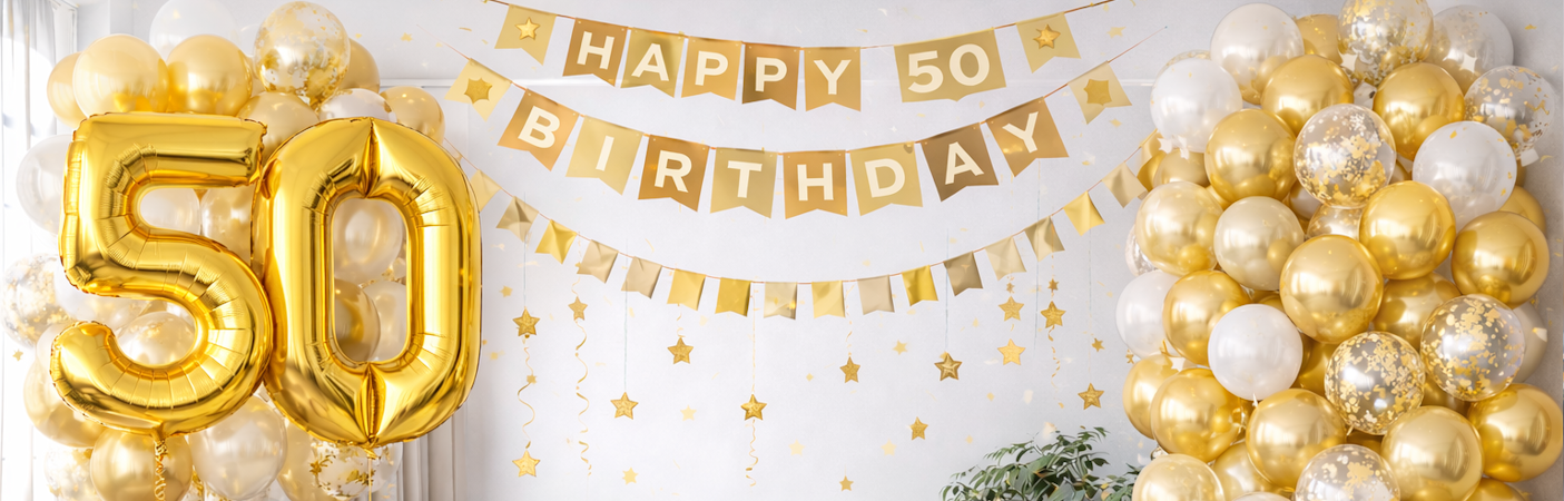 50 jaar versiering: tips voor een gouden 50e verjaardag