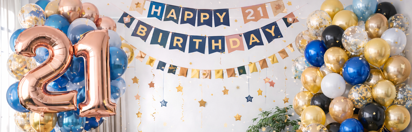 21 jaar versiering: tips voor een stijlvolle 21e verjaardag