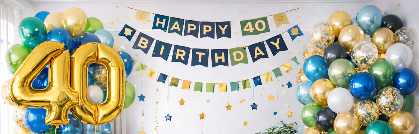 40 jaar versiering: tips voor een feestelijke 40e verjaardag