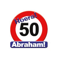 Abraham versiering voor feestelijke 50e verjaardag