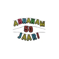 Abraham slingers voor 50e verjaardag versiering