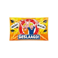 Geslaagd vlaggen voor diploma, rijbewijs en andere successen