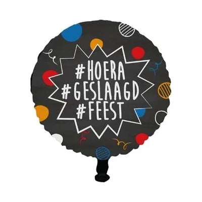 Geslaagd folieballonnen voor diploma en rijbewijs