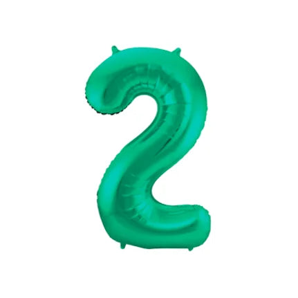 Groene cijfer folieballonnen
