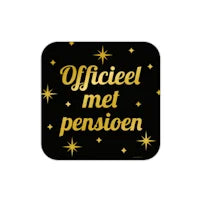 Pensioen deur- en raamversiering voor een feestelijk moment