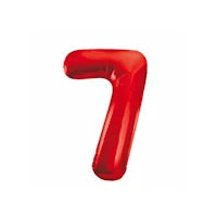 Rode cijfer folieballonnen