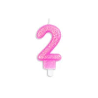 Roze cijferkaarsen voor feestelijke taarten