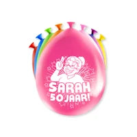 Sarah ballonnen om 50 jaar feestelijk te markeren