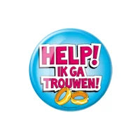 Vrijgezellenfeest buttons en sjerpen voor een bijzondere party