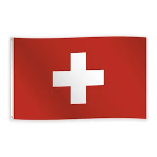 Zwitserland versiering voor rood wit decoratie met vlaggen en ballonnen