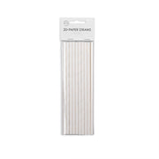 Papieren Rietjes – Wit – 20 Stuks
