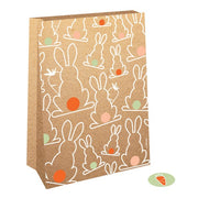 Papieren Zakjes Paashaas – 15 x 21 x 6 cm – 4 stuks