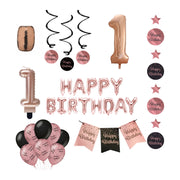 1 jaar Verjaardag Versiering Pakket Rose Gold