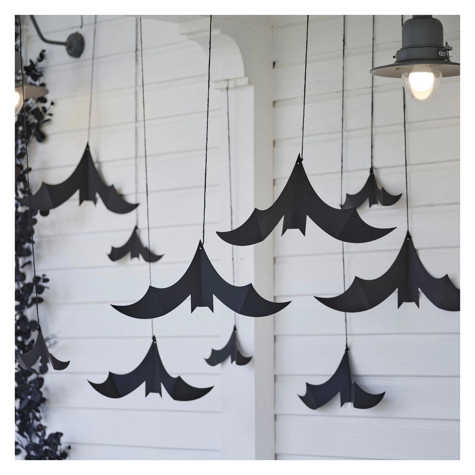 10 hangende halloween vleermuizen