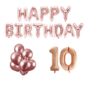 10 jaar Verjaardag Versiering Ballon Pakket rosé goud