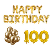 100 jaar Verjaardag Versiering Ballon Pakket Goud