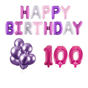 100 jaar Verjaardag Versiering Ballon Pakket Pastel & Roze
