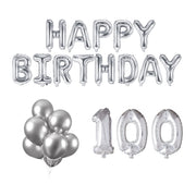 100 jaar Verjaardag Versiering Ballon Pakket zilver