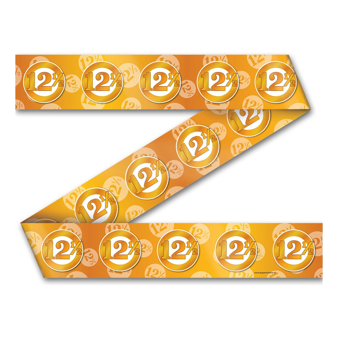 12,5 jaar Getrouwd - Afzetlint - 12 meter