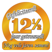 12,5 jaar Getrouwd - Deurbord