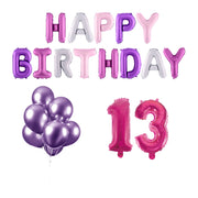 13 jaar Verjaardag Versiering Ballon Pakket Pastel & Roze
