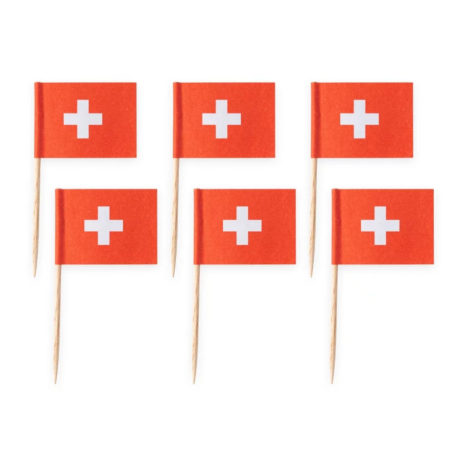 Cocktailprikkers Zwitserland 50 stuks