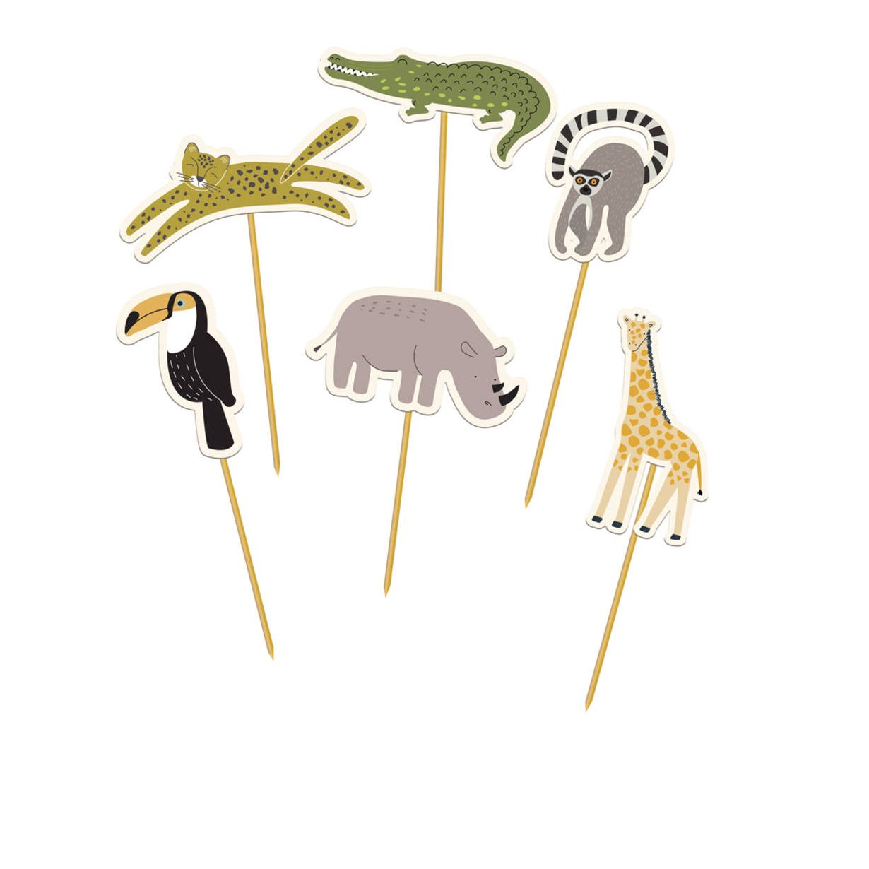 Cupcake Decoratie Set Zoo Party – 6 sets
