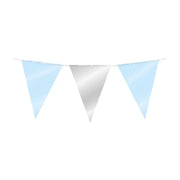 Folie slinger lichtblauw met zilver 10 meter 20x30 cm
