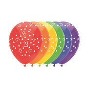 Feestballonnen 2 jaar - 6 stuks 30 cm
