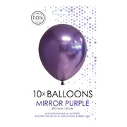 Glanzende paarse chroom ballonnen - 10 stuks