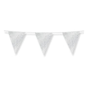 Slinger zilver met glitters 6 meter 16x20 cm