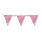Slinger roze met glitters 6 meter 16x20 cm