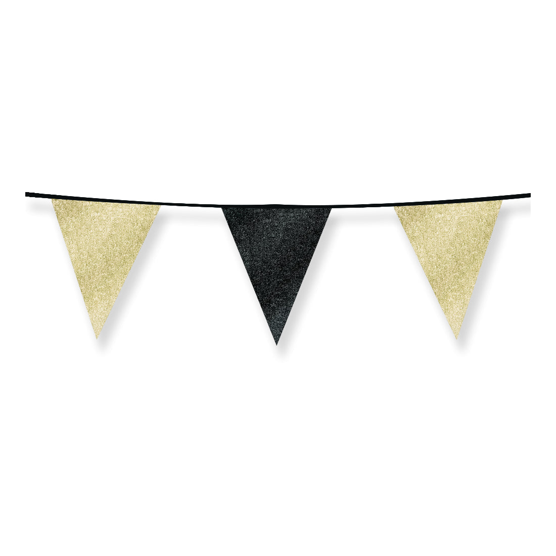 Slinger zwart en goud met glitters 6 meter 16x20 cm