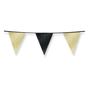 Slinger zwart en goud met glitters 6 meter 20x30 cm