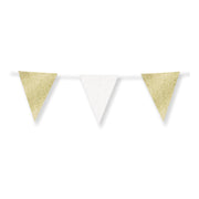Slinger wit en goud met glitters 6 meter 16x20 cm