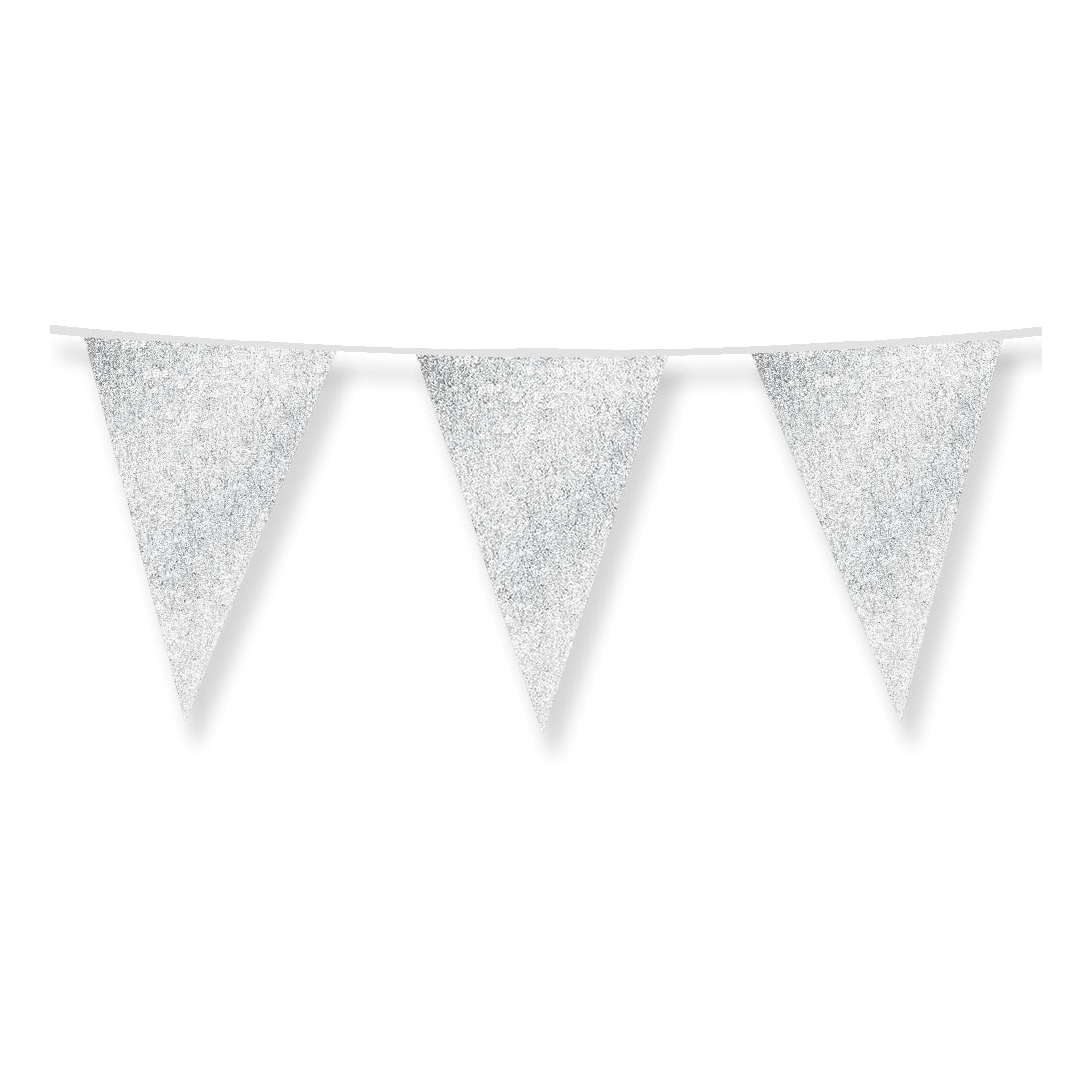 Slinger zilver met glitters 6 meter 20x30 cm