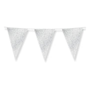 Slinger zilver met glitters 6 meter 20x30 cm