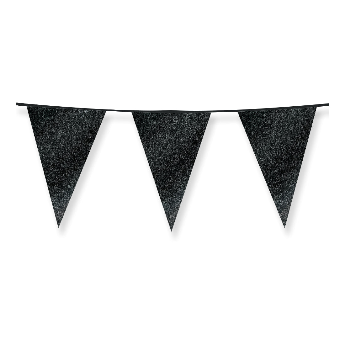 Slinger zwart met glitters 6 meter 20x30 cm