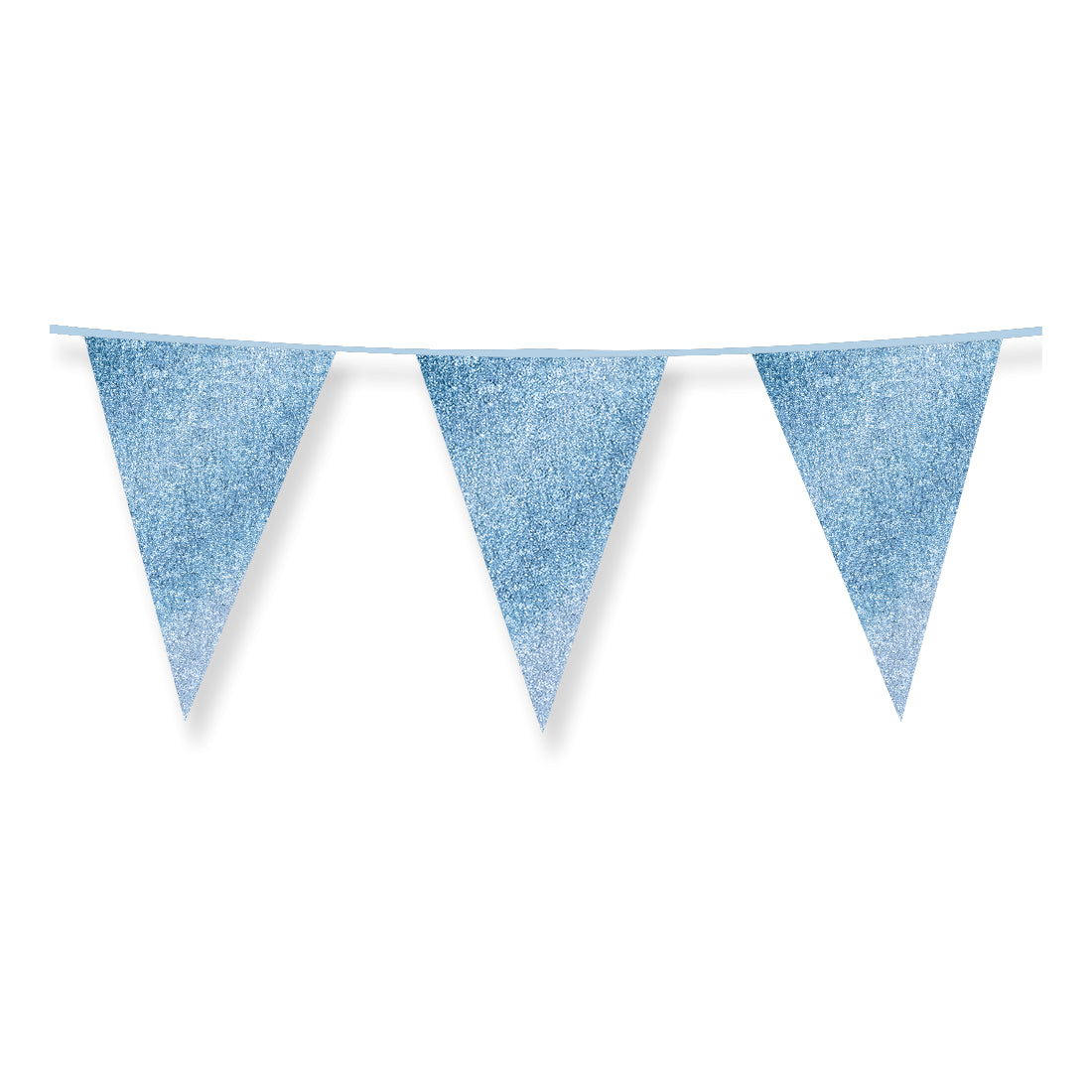 Slinger lichtblauw met glitters 6 meter 20x30 cm