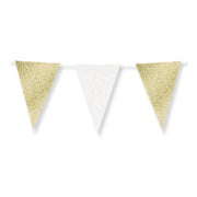 Slinger wit en goud met glitters 6 meter 20x30 cm