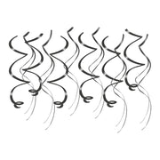 Hangdecoratie swirls zwart
