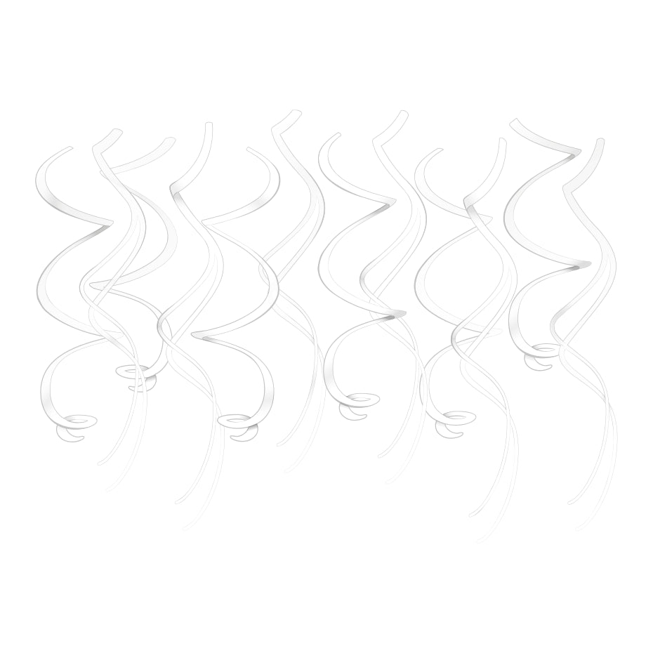 Hangdecoratie swirls wit