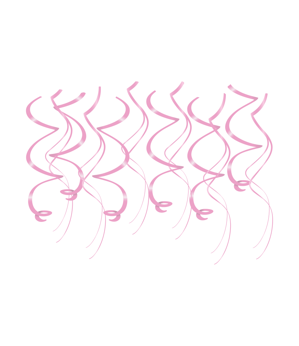Hangdecoratie swirls roze