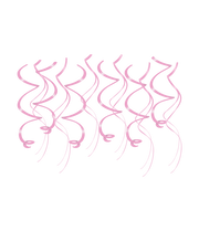 Hangdecoratie swirls roze