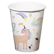 Bekers papier Unicorns & Rainbows 6 st - 250 ml