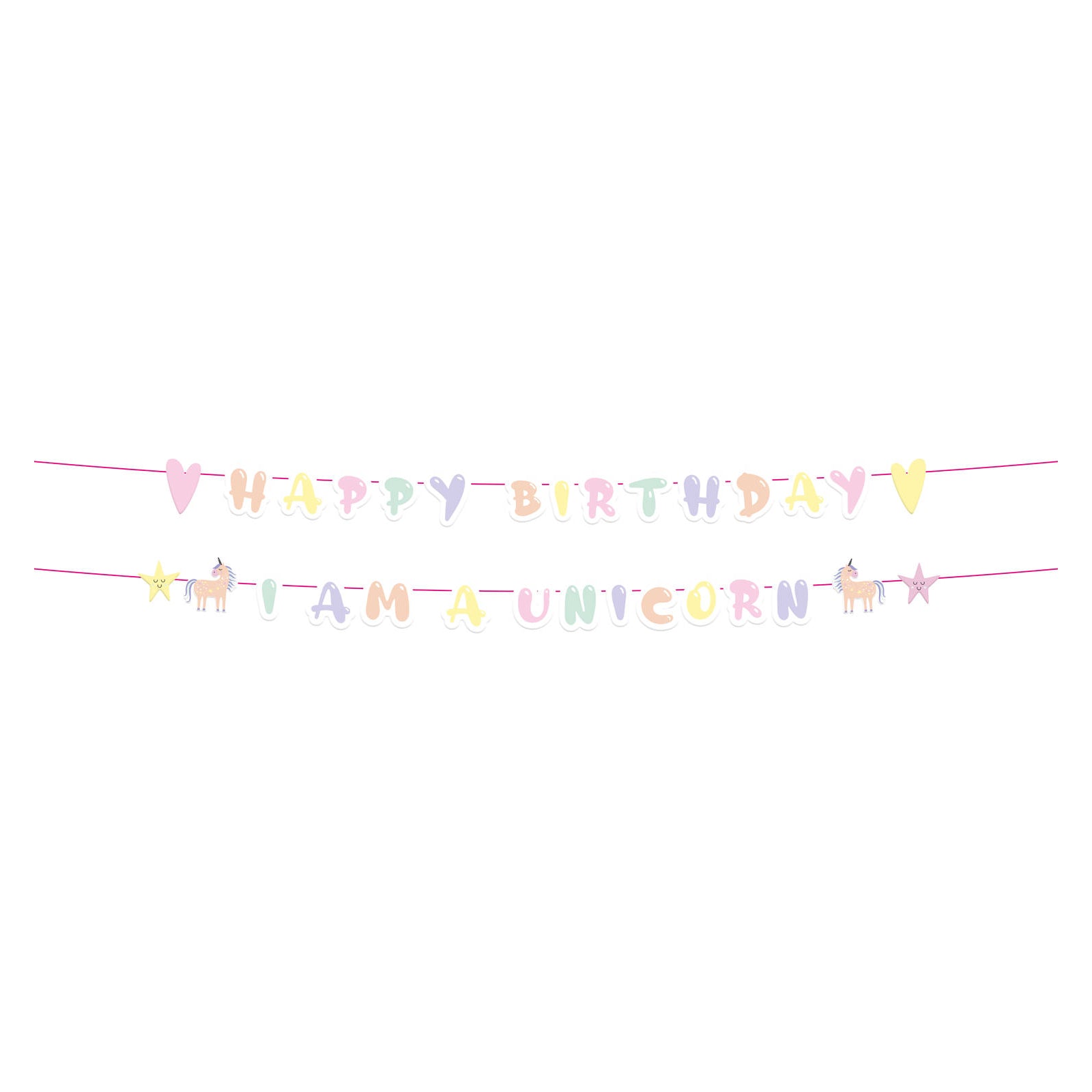 Letterslinger Unicorns & Rainbows happy birthday - 2 st