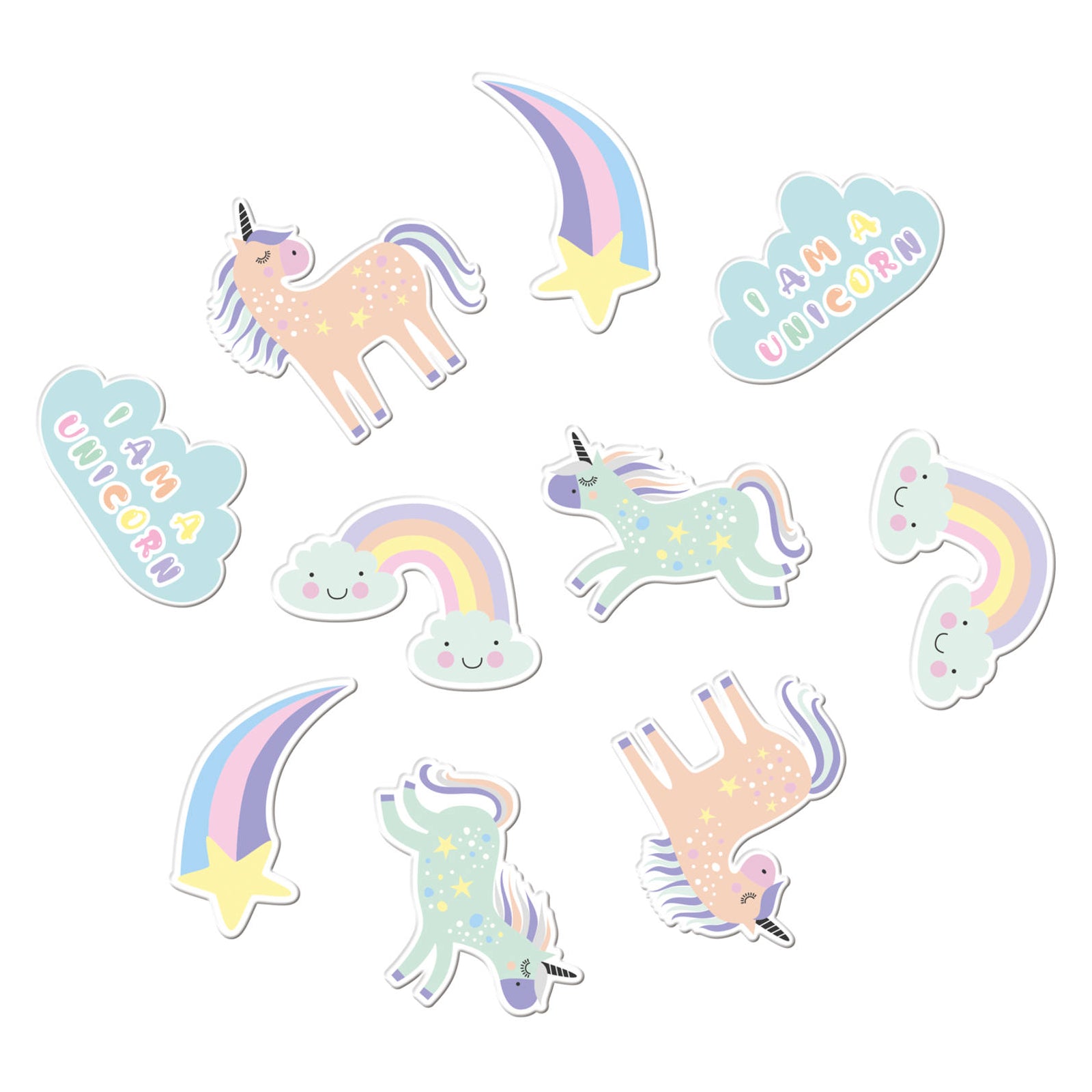 Tafelconfetti XL Unicorns & Rainbows - 45 stuks