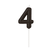 4 Jaar Kaars – Zwart – 10,5 cm