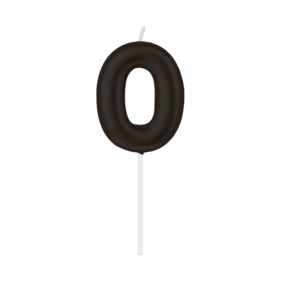 0 Jaar Kaars – Zwart – 10,5 cm