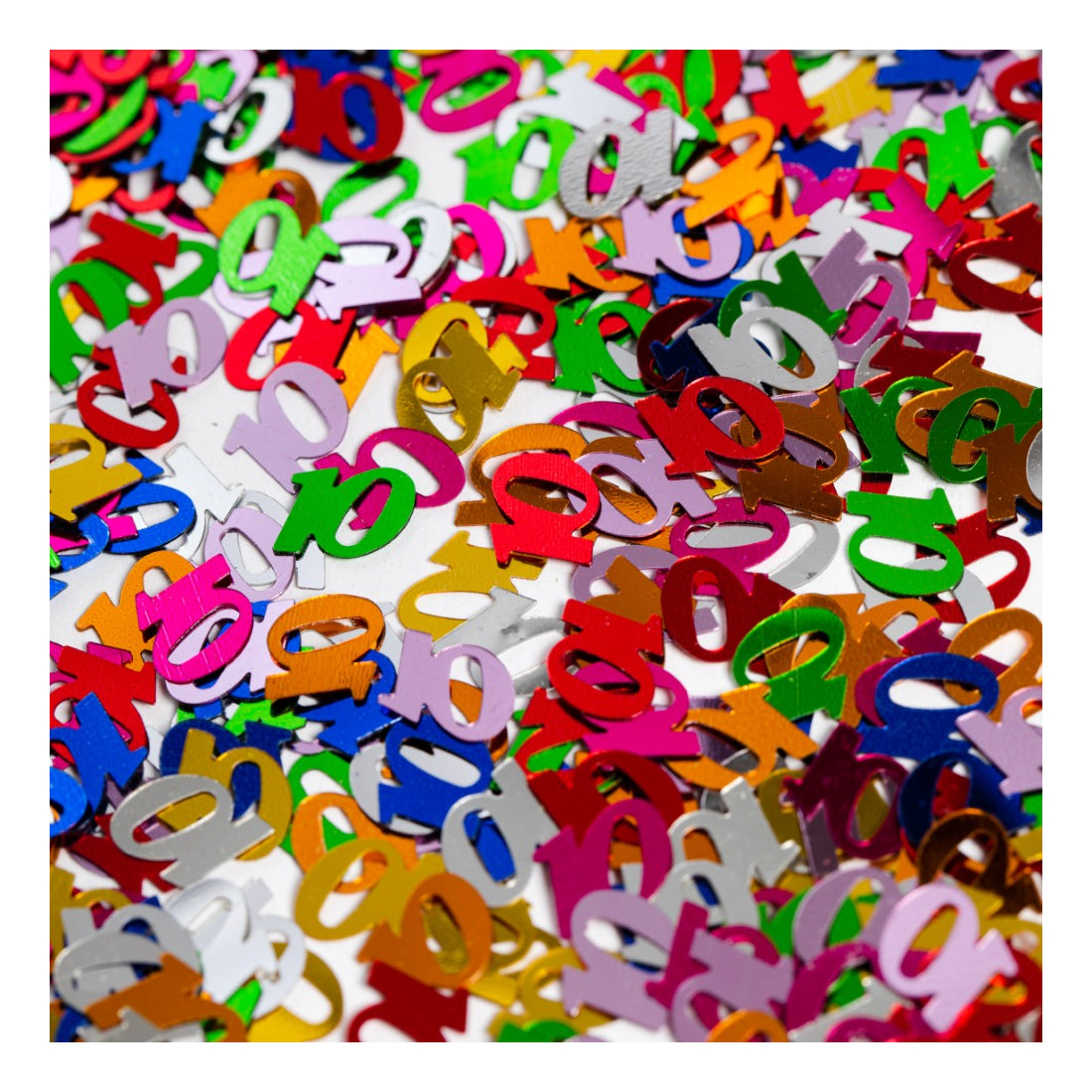 Tafelconfetti Multicolour nummer 10 – 14 gram